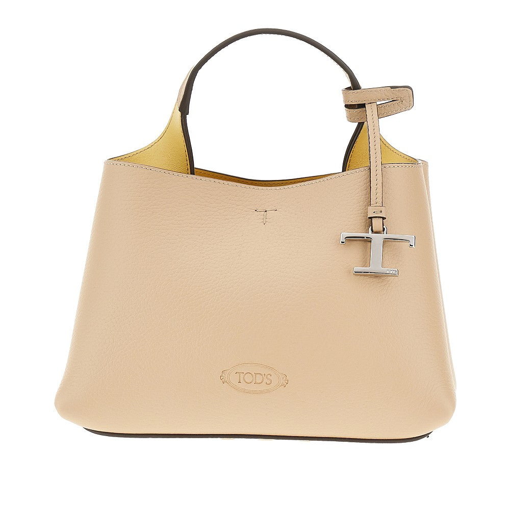 TODS OS grained leather micro shopping bag