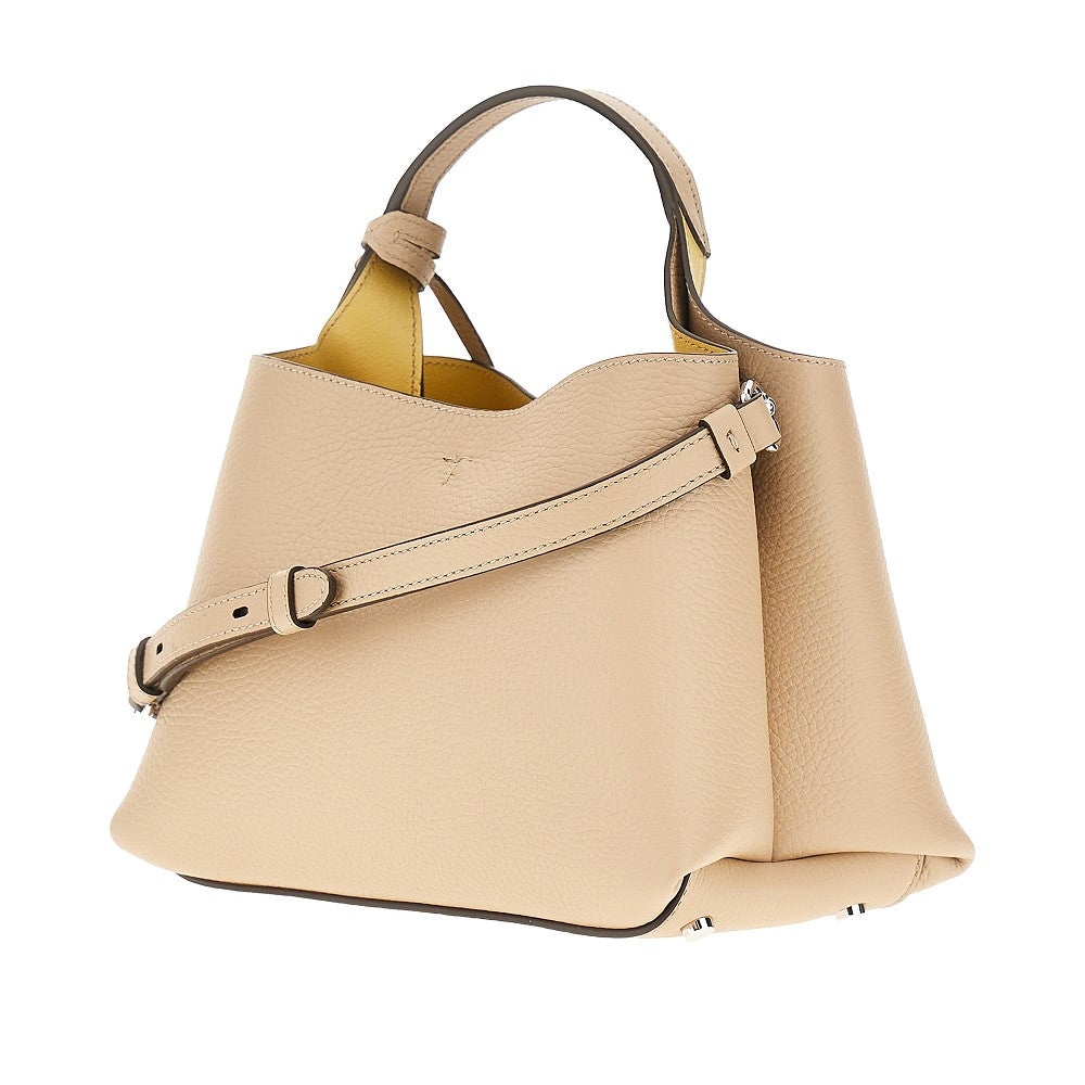 TODS OS grained leather micro shopping bag