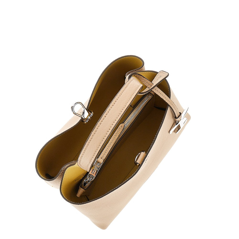 TODS OS grained leather micro shopping bag