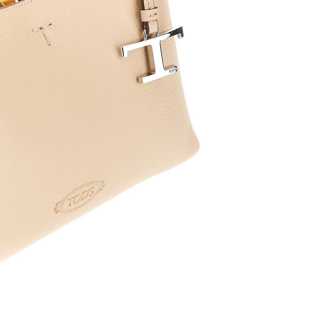 TODS OS grained leather micro shopping bag