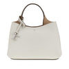 grained leather micro shopping bag