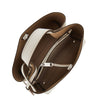 grained leather micro shopping bag