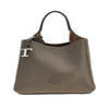 grained leather micro shopping bag