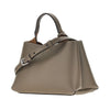grained leather micro shopping bag