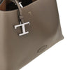 grained leather micro shopping bag