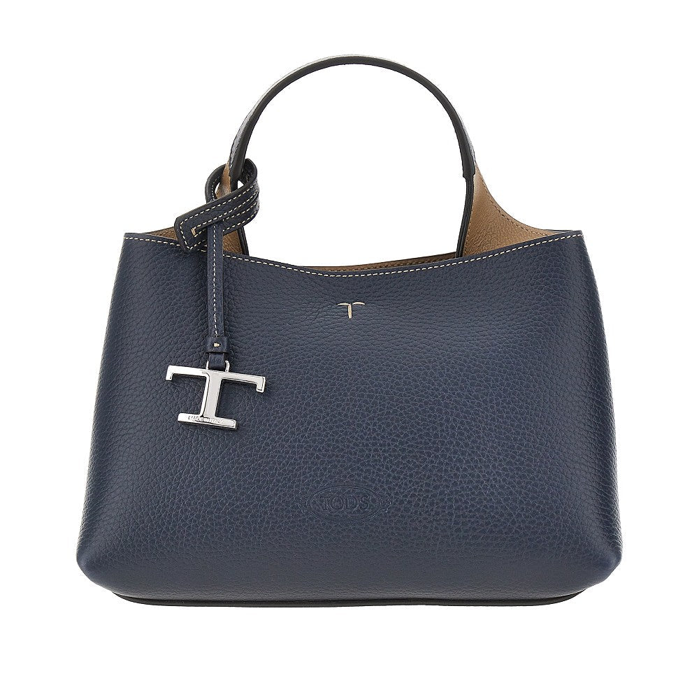 TODS OS grained leather micro shopping bag