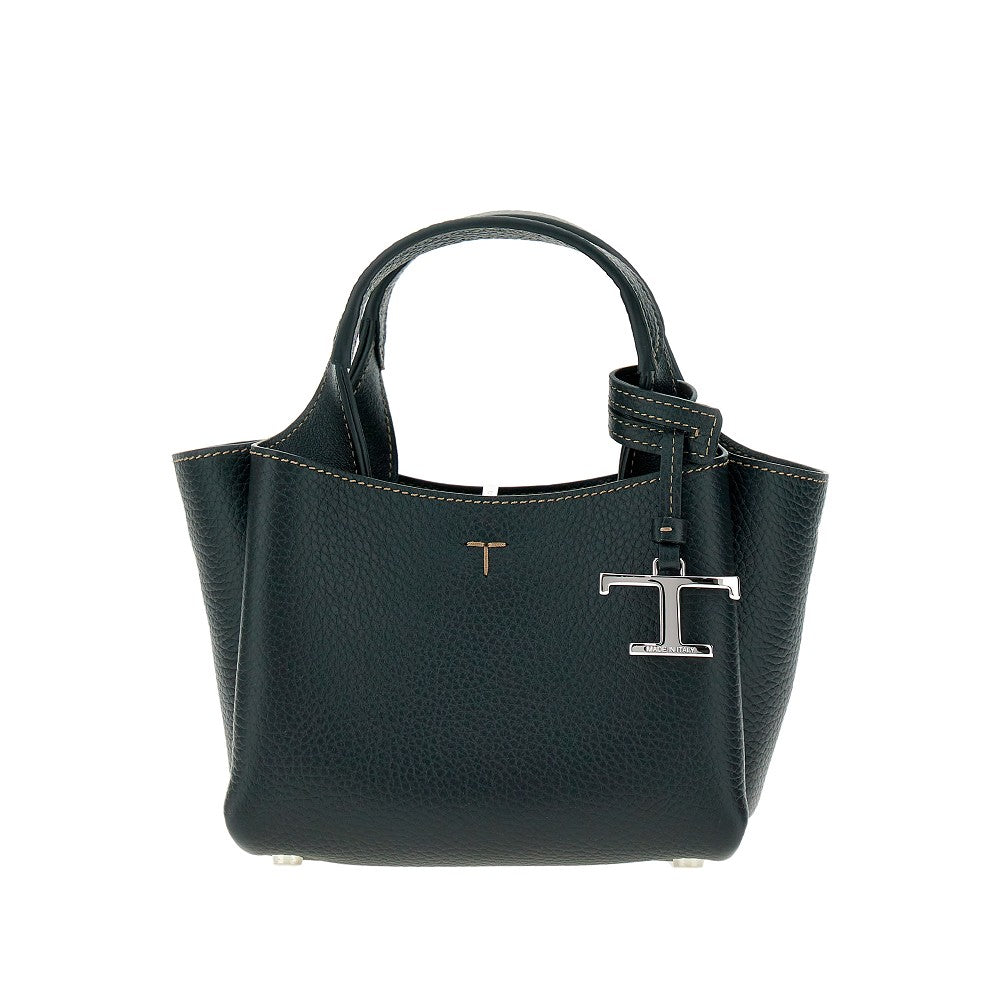 TODS OS grained leather mini shopping bag