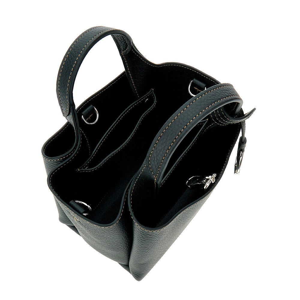 TODS OS grained leather mini shopping bag