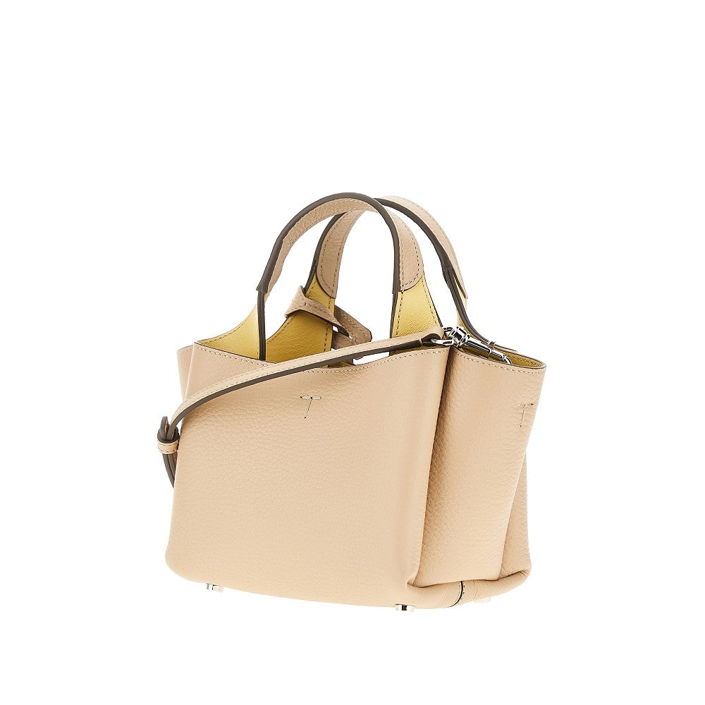 TODS OS grained leather mini shopping bag