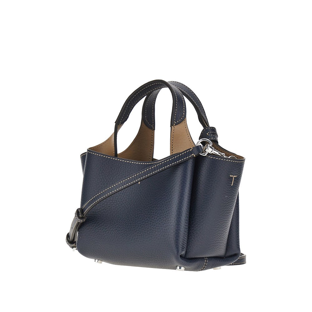 TODS OS grained leather mini shopping bag