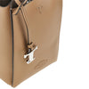 grained leather micro tote bag