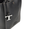 grained leather micro tote bag