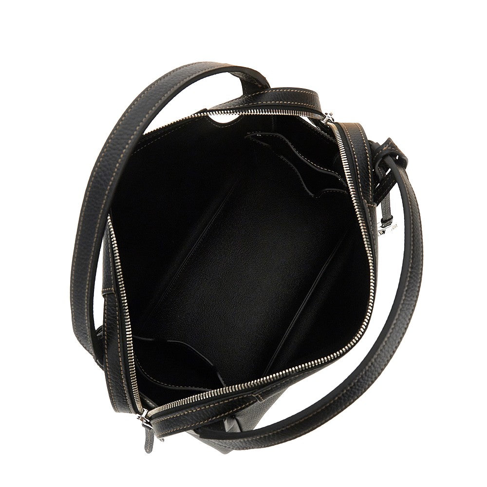 TODS OS grained leather small bowling bag