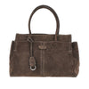 suede leather medium shopping bag