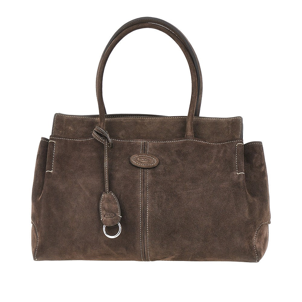 suede leather medium shopping bag