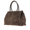 suede leather medium shopping bag