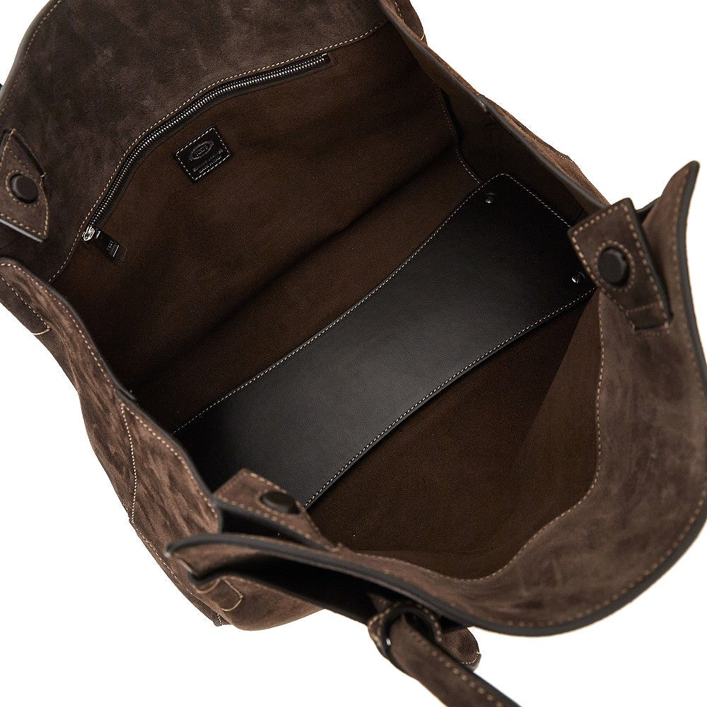 suede leather medium shopping bag