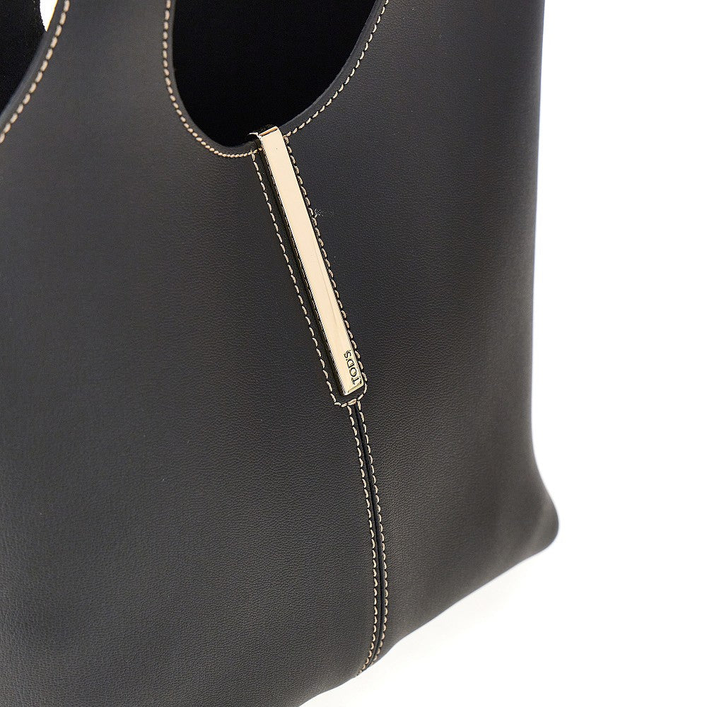 leather mini tote shopping bag