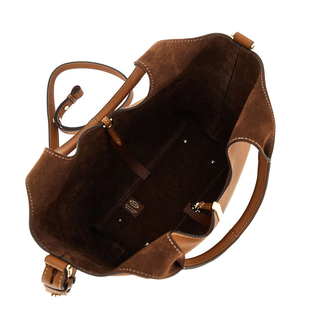 leather small tote shopping bag