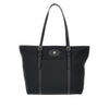 b-light nylon and leather tote bag