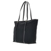 b-light nylon and leather tote bag