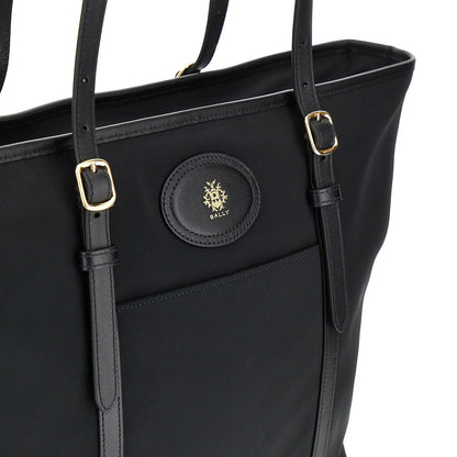 BALLY OS b-light nylon and leather tote bag