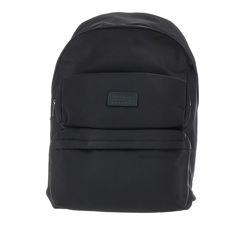 MM6 OS nylon twill backpack with numeric logo label