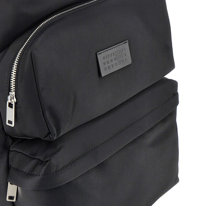 MM6 OS nylon twill backpack with numeric logo label
