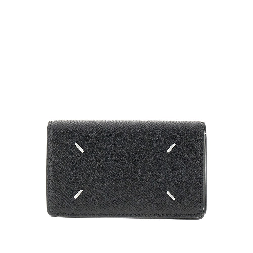 four stitches leather cardholder