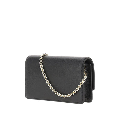 EMPORIO ARMANI OS grained leather clutch with chain