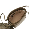 nappa leather bucket bag with flower