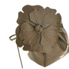 nappa leather bucket bag with flower
