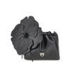 nappa leather bucket bag with flower