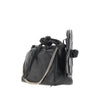 nappa leather bucket bag with flower