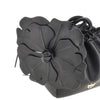 nappa leather bucket bag with flower