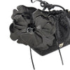 full-strass bucket bag with flower