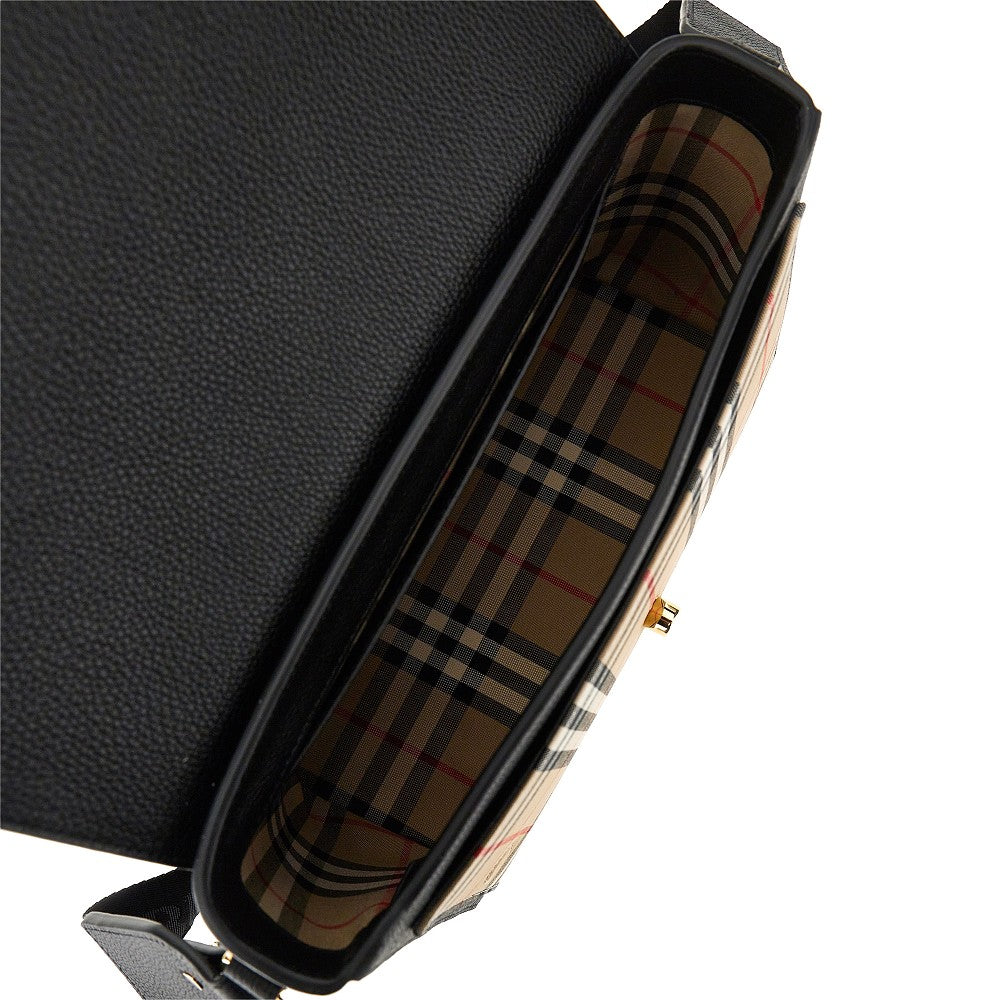 note leather shoulder bag