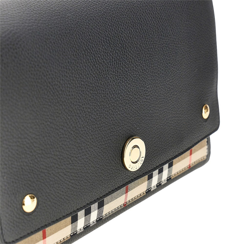 note leather shoulder bag