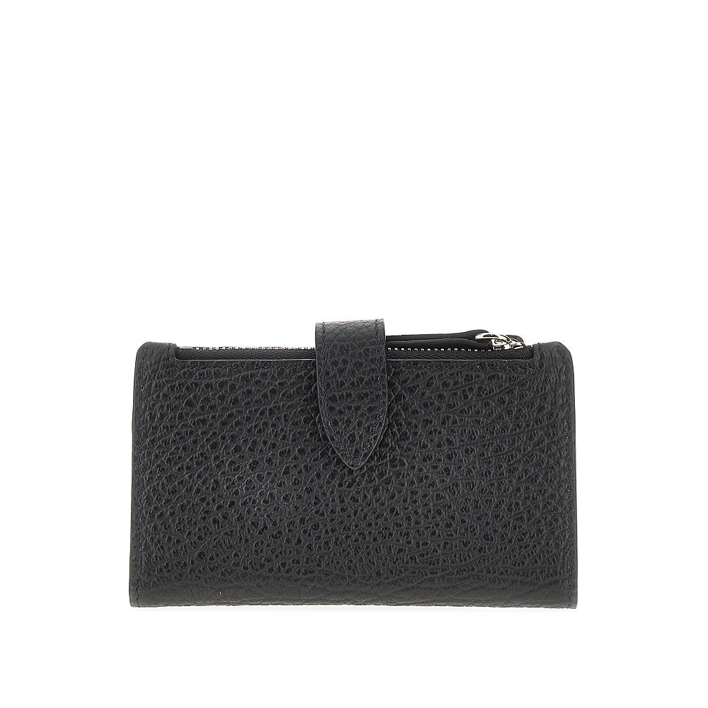 grain leather bi-fold cardholder