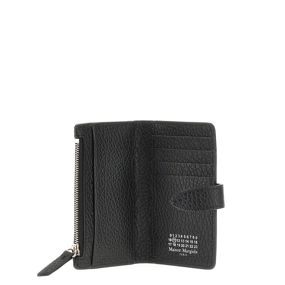 grain leather bi-fold cardholder