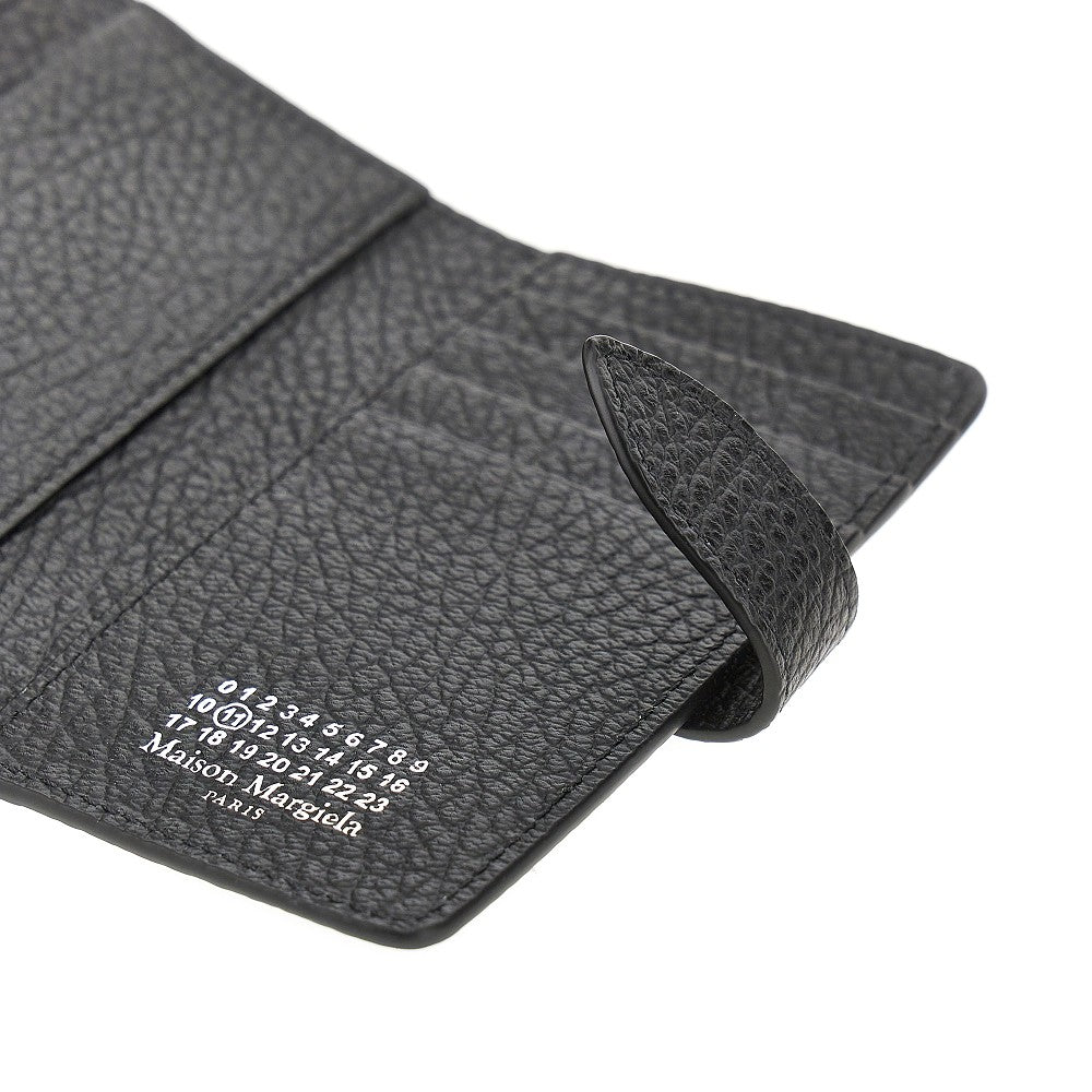 grain leather bi-fold cardholder