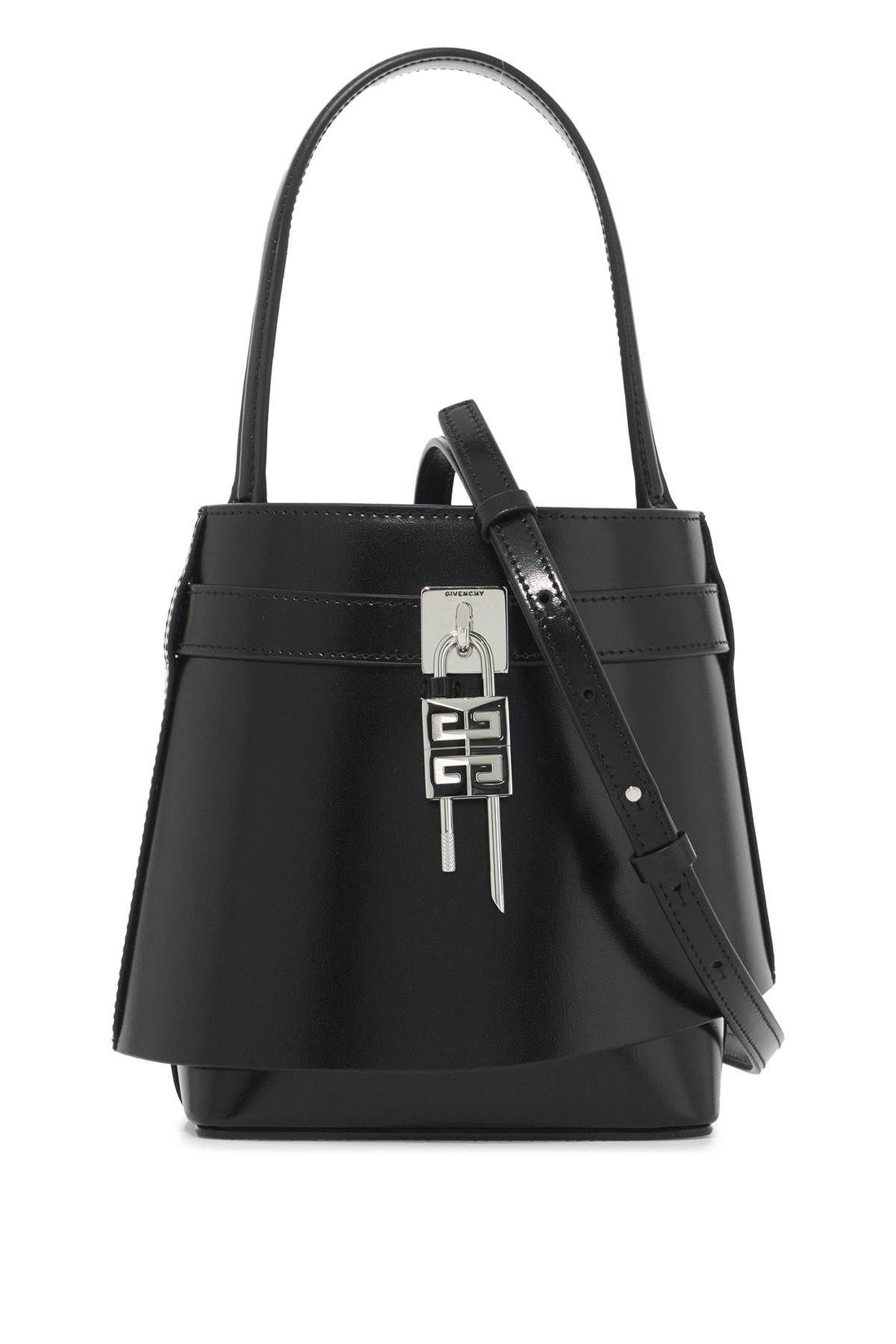 Givenchy Shark Lock Leather Bucket Box Bag