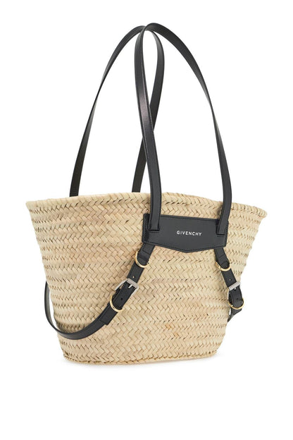 Medium Voyou Raffia Shoulder Bag