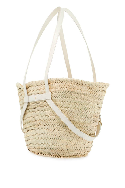 Medium Voyou Raffia Shoulder Bag