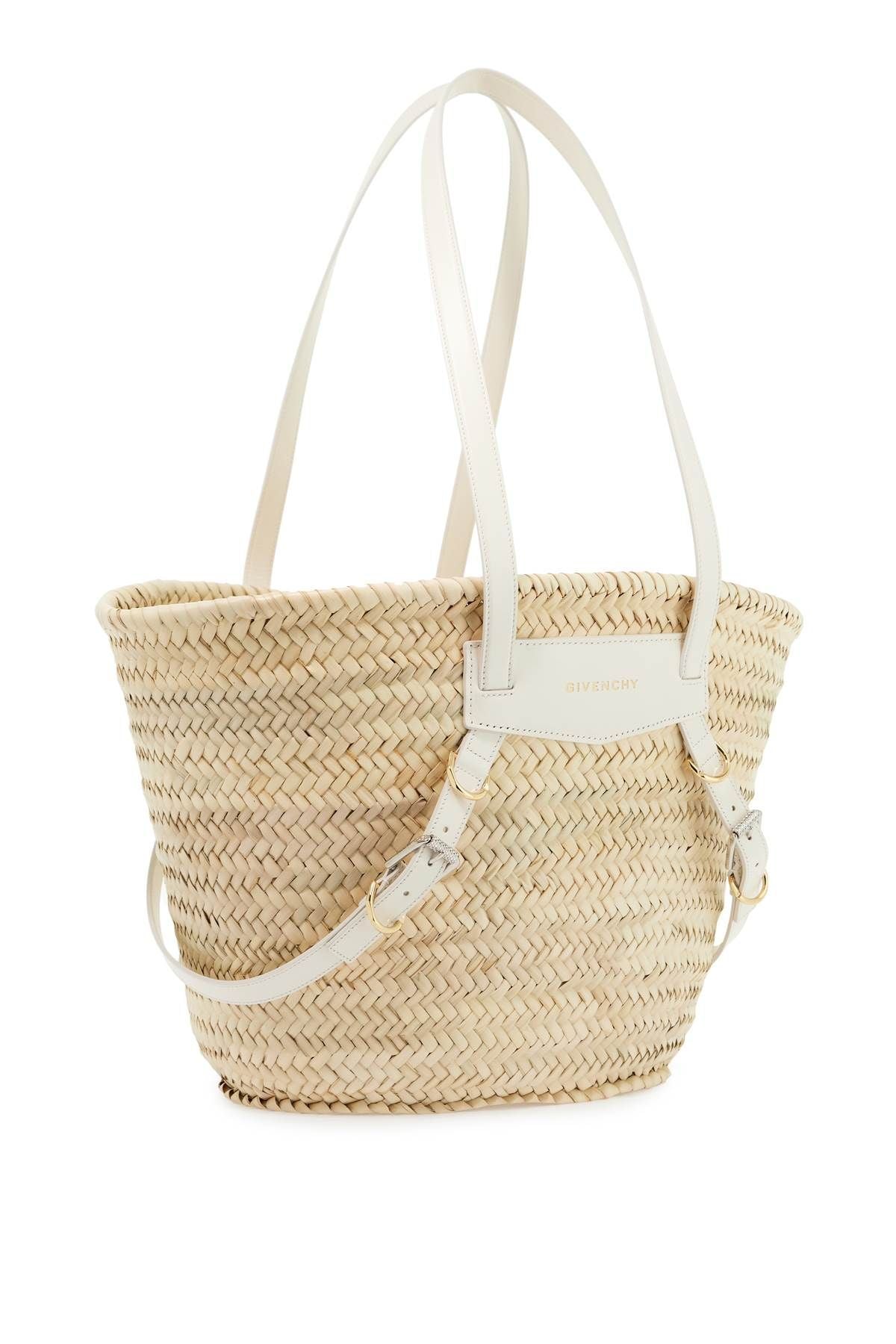 Medium Voyou Raffia Shoulder Bag