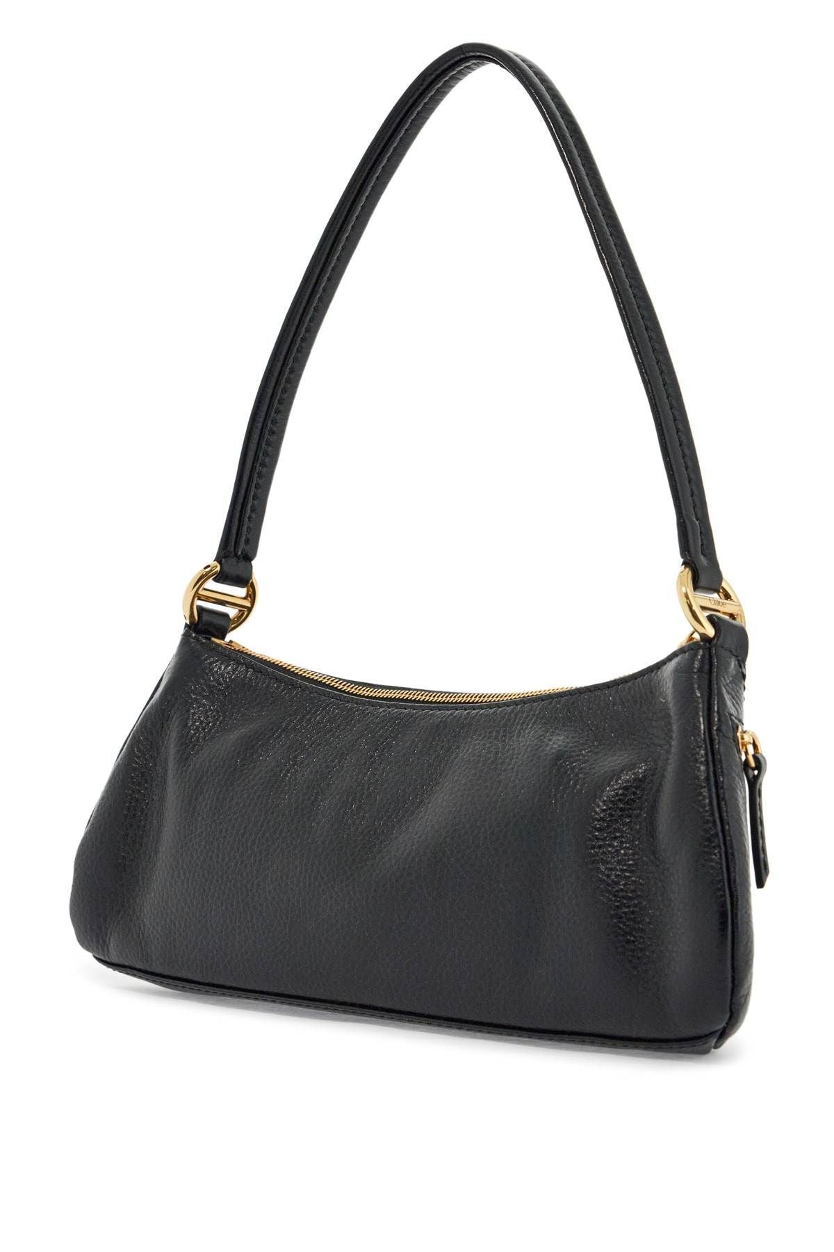 Medium Black Leather With Padlock Closure Bag