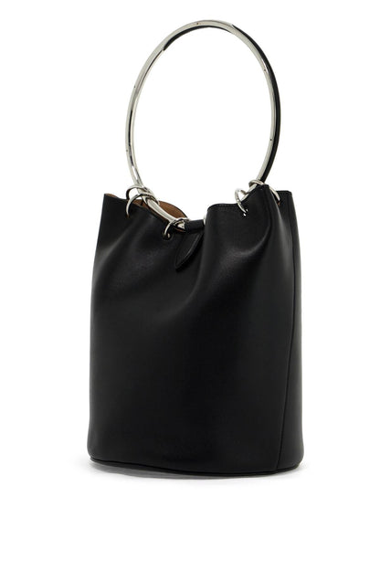 Large Leather Ring Bucket Bag