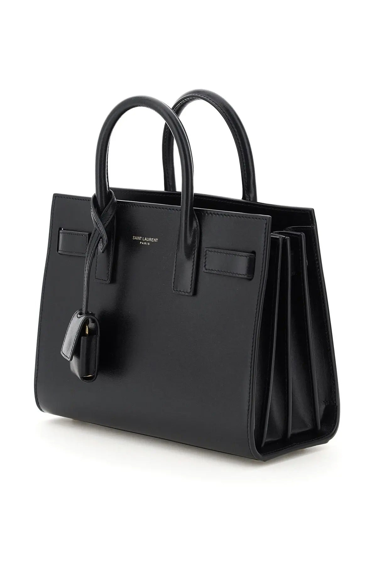 Sac De Jour Nano Black Leather Tote