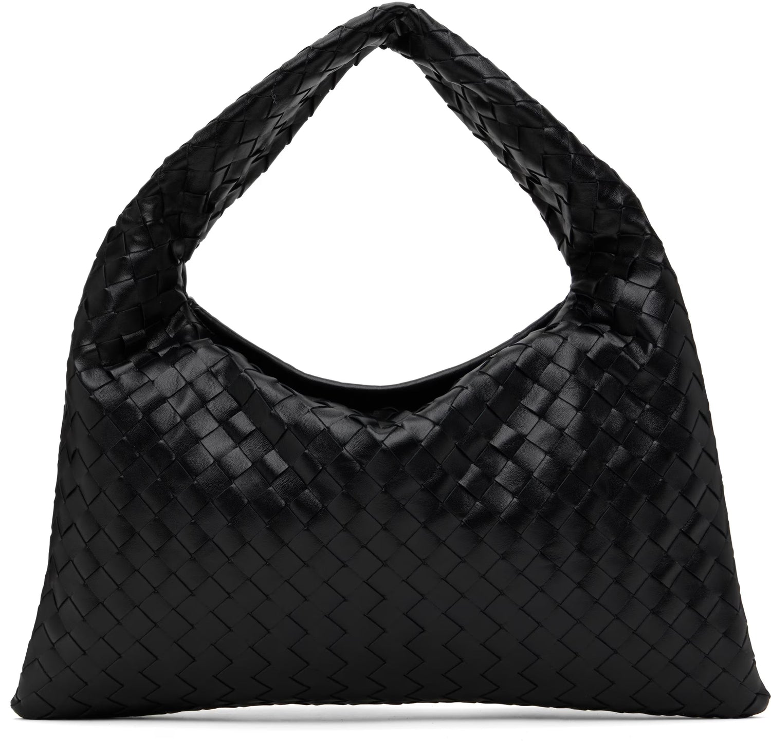 BOTTEGA VENETA Small Hop Leather Shoulder Bag – Black