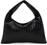 BOTTEGA VENETA Small Hop Leather Shoulder Bag – Black